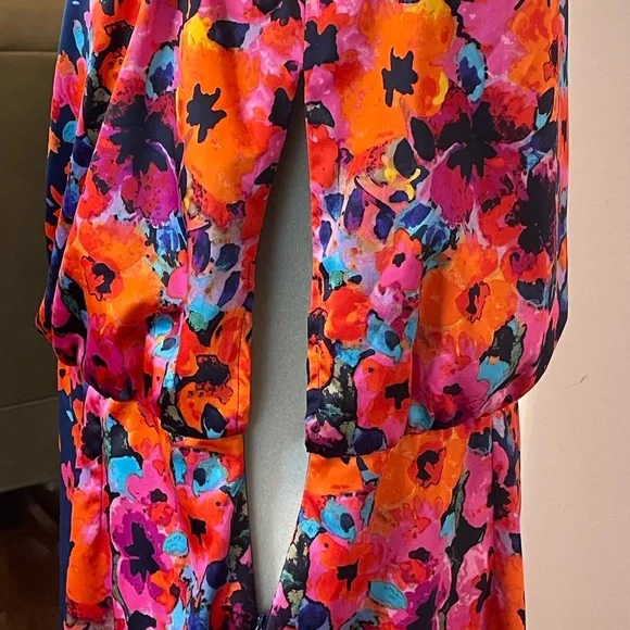 ๐ Evan Picone Vintage Colorful Floral Sleeveless Dress. From 1990,s. ๐ - Picture 7 of 9